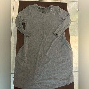 Gray Long Sleeve Dress